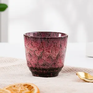Tazas de café árabes turcas de estilo japonés de 120ML, tazas Gawa, taza de porcelana reactiva hecha a mano, taza pequeña de cerámica para té y café