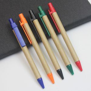 Promotion Environmentally Friendly Kraft Paper Ballpoint <b>Pen</b> Press With Printing Custom Logo for Stationery - Product Image 4