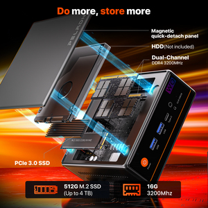มินิพีซีเกมมิ่งดีไซน์เนอร์ Ryzen5 5600H ปี 2025 พร้อม GDDR4 32GB 1TB SSD รุ่น R5 5600H รองรับ Wifi 6.0 และ BT5.2 สำหรับ Windows11 - Product Image 3