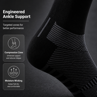 Chaussettes de compression montantes personnalisées avec logo, vente en gros, OEM pour le marathon, la course à vélo, la randonnée, la gym, l'entraînement et la récupération musculaire sportive
