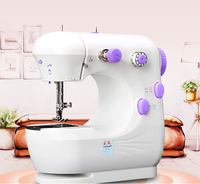 Machine à coudre électrique domestique, mini et portable, pour débutants, couture manuelle robuste pour tissus lourds