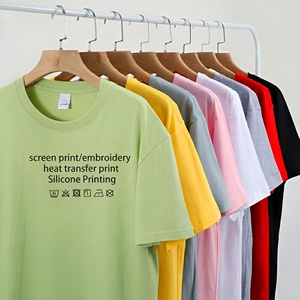 T-shirts personnalisés à bas prix en gros, avec logo imprimé, t-shirts vierges en vrac pour promotion d'entreprise, sur demande, vêtements - Product Image 1