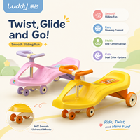 Luddy Custom 2-in-1 Kleinkinder-Roller mit Klappbarem Sitz, Lenkbarer Kinder-Schiebe- und Rutscheroller für Drinnen und Draußen mit LED-Rädern