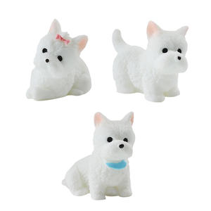 Figura de Perro Westie de Dibujos Animados, Miniatura de Perro Terrier Blanco para Casa de Muñecas, Decoración DIY para Casa de Muñecas, Venta al Por Mayor - Product Image 5