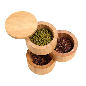 <b>Bamboo</b> Spice Jar With Flip Top Airtight Storage For Solid Seasonings Kitchen Condiment <b>Container</b> - Product Image 5