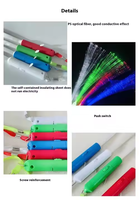 Bâton Lumineux LED Vente en Gros, Baguettes Fluorescentes à Fibre Optique, 3 Modes Clignotants pour Fournitures de Fête d'Enfants, Anniversaires, Mariages et Noël