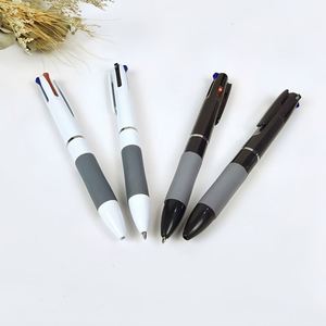 Stylo bille rétractable en plastique 1,0 mm, conception de logo personnalisé, encre multicolore, impression UV, étui souple, cadeau pour étudiant, publicité - Product Image 2