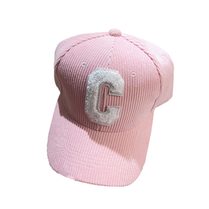 A buon mercato personalizzato ricamo asciugamano lettere patch Applique curvo bordo non strutturato papà cappello 6 pannello velluto a coste cappellino da Baseball - Product Image 2