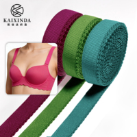 Vente directe d'usine, bande élastique en nylon à motif à carreaux personnalisable, bande élastique à bordure picot haute élasticité, accessoires vestimentaires