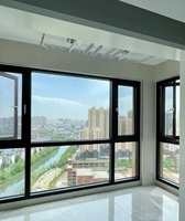 Fenêtre à double vitrage fixe en alliage d'aluminium Daoming, résistante aux intempéries, insonorisée, à rupture de pont thermique, personnalisable