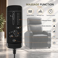 Fauteuil inclinable manuel avec massage et chauffage, fauteuil simple à dossier haut pour salon et home cinéma