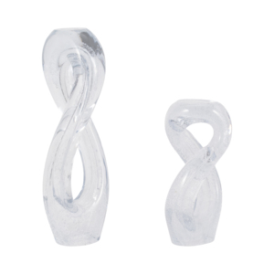 Scultura in Vetro a Spirale Intrecciata, Decorazione Moderna Artigianale per Soggiorno, Ufficio, Bagno, Esposizione su Mensola - Product Image 2