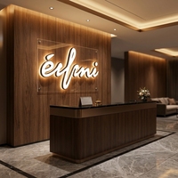 Enseigne lumineuse LED pour magasin, panneau publicitaire en acrylique, logo mural, enseigne personnalisée pour magasins de vêtements