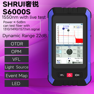 SHRUI S6000 Serie Palm OTDR All-in-One-Optisches Zeitbereich sreflekto meter 1310/1550/1610nm mit Live-Faser tests - Product Image 4