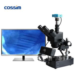 1X ~ 4X <span class=keywords><strong>Microscope</strong></span> de bijoux de caméra d'identifiant de pierre gemme noire numérique avec lampe halogène pour l'identification de diamant - Product Image 3