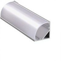 Profilé en aluminium LED LS-053 90 degrés canal d'angle anodisé 16*16 Mm dissipateur de chaleur longueur personnalisée garniture d'éclairage