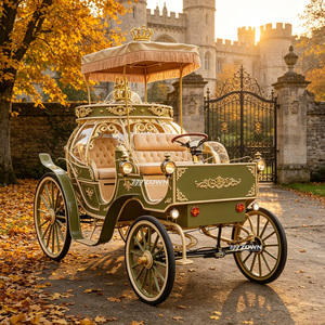 Chariot à Chevaux Citrouille pour Scénographie, Accessoire de Scène Personnalisé sur le Thème des Contes de Fées pour Aménagement Thème Saisonnier et Interaction Touristique - Product Image 1