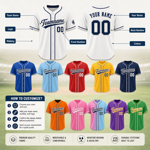 Grosir Jersey Baseball profesional cepat kering pakaian olahraga cetak sublimasi kustom dengan nomor nama tim untuk Softball bisbol - Product Image 5