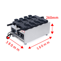 Crème glacée antiadhésive commerciale 4 pièces et gaufrier de poisson à bouche ouverte Machine à collation rotative électrique pour usage domestique et hôtelier