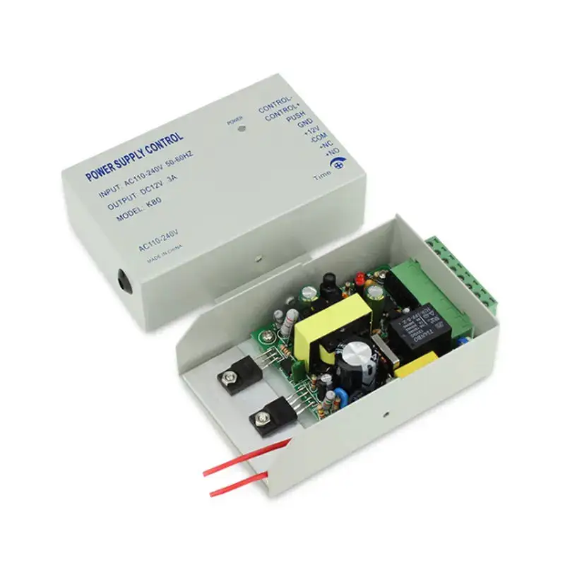 Ac 110-240V Naar Dc 12V 3a 5a Voeding Voor Deur Toegangscontrole Systeem Oem/Odm