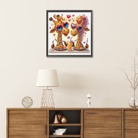 Peinture Diamant 5D DIY, Motif Girafe Amour, Mosaïque Spéciale, Kits de Broderie au Point de Croix avec Strass en Cristal, Décoration de Chambre, Cadeau