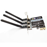 Placa sem fio banda dupla, 2.4g & 5g 1200m pcie adaptador wi-fi e bt4.0