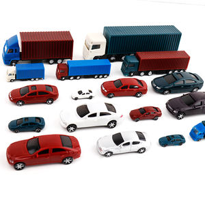 소형 규모 모래 테이블 모델 트럭 컨테이너 트럭 도시 경관 야외 차량 - Product Image 6