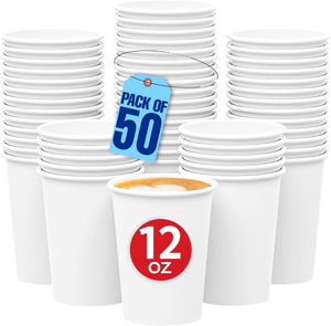 Gobelets à café en papier jetables avec couvercles et manchons, logo personnalisé, 8oz 12oz 16oz, vente en gros, gobelets à emporter pour boissons chaudes - Product Image 1