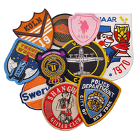 Patch brodé personnalisé avec logo de marque, badge en tissu, applique brodée thermocollante pour vêtements.