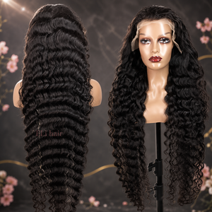 Perruques Lace Front en Cheveux Humains de Haute Qualité, Perruques Brésiliennes en Promotion, Style Ondulations Profondes Teintées, Extension de Cheveux Remy - Product Image 2