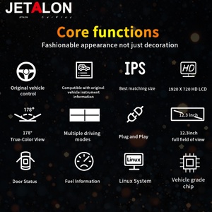 หน้าจอแสดงผลดิจิตอล LCD ขนาด 12.3 นิ้ว สำหรับรถยนต์ TOYOTA 4Runner ปี 2010-2022 พร้อมระบบอัพเกรด Carplay - Product Image 5