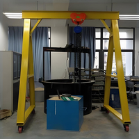 Grúa Pórtico de Altura Ajustable de Alta Calidad, 5 Toneladas, Control Remoto Inalámbrico para Taller Industrial