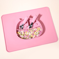 Tapis en silicone antidérapant réutilisable pour bébé animal de compagnie avec logo personnalisé Sets de table en silicone sans Bpa de qualité alimentaire pour la table à manger