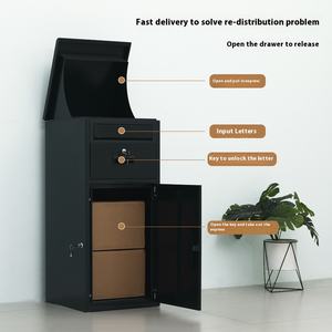 <span class=keywords><strong>Boîte</strong></span> <span class=keywords><strong>aux</strong></span> <span class=keywords><strong>lettres</strong></span> de <span class=keywords><strong>porte</strong></span> d'entrée en métal extérieure autoportante robuste armoire express domestique populaire pour la maison conception simple express - Product Image 2