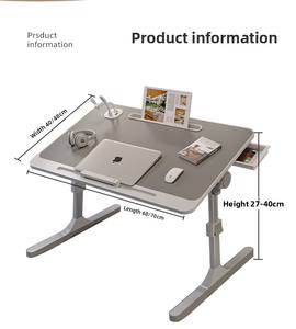 Table de lit pliable réglable, divers matériaux disponibles, différentes tailles, hauteur de support réglable, idéale <span class=keywords><strong>pour</strong></span> les étudiants et l'utilisation à domicile avec <span class=keywords><strong>ordinateur</strong></span>. - Product Image 1