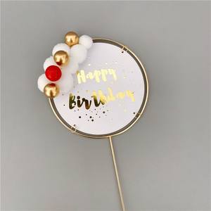 Topper de gâteau en fer romantique Happy Valentine's Day My Love Forever Cupcake Topper <span class=keywords><strong>pour</strong></span> la décoration de mariage - Product Image 2