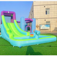 Château gonflable rebondissant, combinaisons de châteaux gonflables, équipement de location pour fêtes avec souffleur d'air pour carnaval