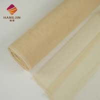 Rollo de Tela de Tul de Nailon Suave al Por Mayor del Fabricante, 160 cm de Ancho, Color Amarillo Champán 6420, Tela de Tul Bordada para Vestidos de Novia