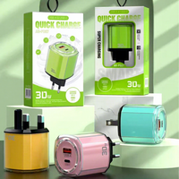Chargeur mural USB-C 30W PD 3.0 QC3.0 5V/3A OTP pour téléphone portable, charge rapide