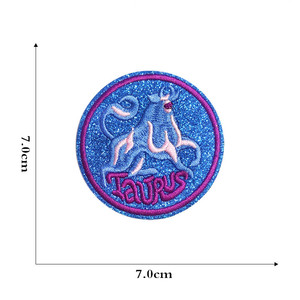 Parches redondos del zodiaco, 12 Constelaciones personalizadas de alta calidad - Product Image 6