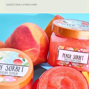 Gommage corporel au sucre de karité 350g personnalisable OEM, marque privée, vente en gros, exfoliant et éclaircissant - Product Image 3