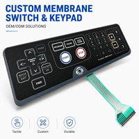 Teclado de Membrana Personalizado OEM con Domo Metálico Táctil y Cable Flexible para Equipos Audiovisuales