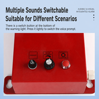 Alarma Sonora y Luminosa - Dispositivo de Alarma Giratorio con Voz y Control Remoto de Alto Decibelio - Bocina de Incendio Industrial - 12V - 220V