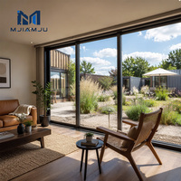 MJIAMJU Maison préfabriquée de luxe sur mesure de 40 pieds à 2 étages, structure en acier coloré, verre trempé, design moderne, véranda, terrasse en bois