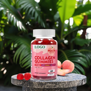 Gomitas de colágeno OEM/ODM, suplemento natural de colágeno y vitamina y biotina, compatible con cabello saludable, uñas y huesos, sabor a melocotón - Product Image 6