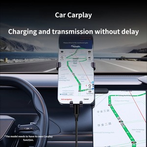 Cable de carga rápida 2 en 1 de 100W con revestimiento de nailon para coche, cargador de teléfono móvil, cable de datos USB tipo C. - Product Image 3