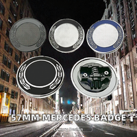 Emblème de capot de voiture de luxe ABS 57 mm à clipser pour Mercedes Benz W124 W140 W163 W202 W203 W204 W210 W211 2048170616 Logo avant