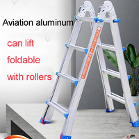 Échelle pliante pour tente de toit en aluminium 6063, télescopique multifonction, certifiée EN131, emballage moderne en carton
