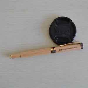 Solid Wood Wooden Roller Pen With Custom Logo For Promotional Gift