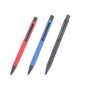 Stylo bille en métal à pression avec logo - Product Image 1